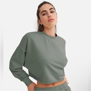 MATE the Label Sage Green Cropped Hoodie
